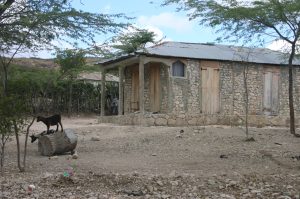 A home in Terre Blanche, a village which has seen a recent rise in cholera. 